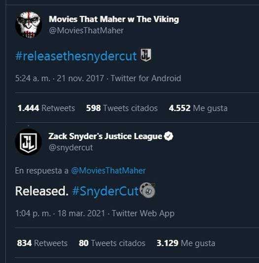 tweet release snyder cut
